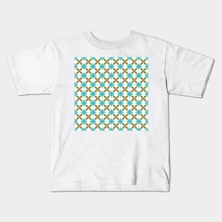 Retro pattern - blue Kids T-Shirt